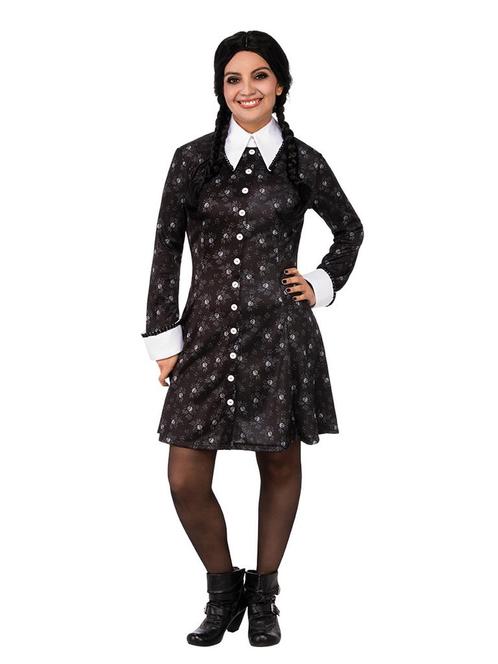 Halloween Kostuum Wednesday Addams Dames, Hobby en Vrije tijd, Feestartikelen, Nieuw, Verzenden