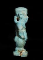 Oude Egypte, late periode Faience Pataikos Amulet (Zonder