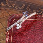 Armband - 18 karaat Roségoud, Zilver Saffier - Diamant -, Sieraden, Tassen en Uiterlijk, Armbanden, Nieuw