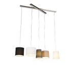 Landelijke hanglamp staal 5-lichts - Hermina, Huis en Inrichting, Lampen | Hanglampen, Nieuw, Overige materialen, Landelijk, 75 cm of meer