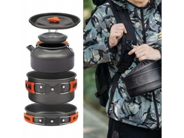 Veiling - Camping pannenset outdoor kookset, Caravans en Kamperen, Kampeeraccessoires