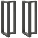 vidaXL Bartafelpoten 2 st T-vormig 50x35x(90-91) cm staal, Huis en Inrichting, Tafelonderdelen, Verzenden, Nieuw