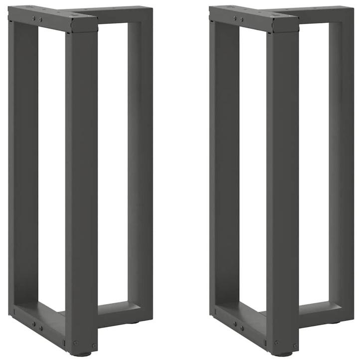 vidaXL Bartafelpoten 2 st T-vormig 50x35x(90-91) cm staal, Huis en Inrichting, Tafelonderdelen, Nieuw, Verzenden