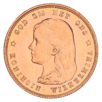 Gouden 10 Gulden Wilhelmina 1897 Pr+ beschikbaar voor biedingen