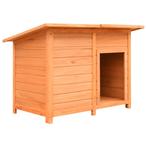 vidaXL Hondenhok 120x77x86 cm massief grenenhout en vuurhout, Dieren en Toebehoren, Hondenhokken, Verzenden, Nieuw