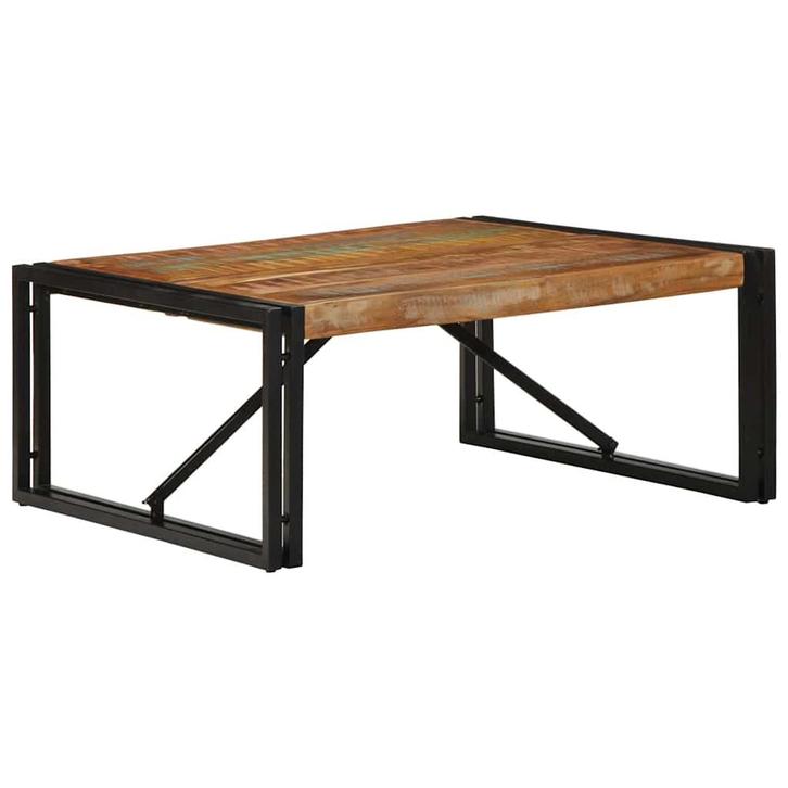 vidaXL Salontafel 80x80x35 cm massief gerecycled hout, Huis en Inrichting, Tafels | Salontafels, 50 tot 100 cm, Nieuw, Overige houtsoorten