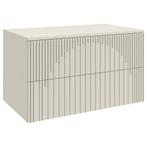 Wastafel Onderkast Ancon 80 cm Beige Wastafelmeubel, Verzenden, Nieuw