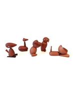 Figuur - Vijf vintage houten dieren Royal Pet