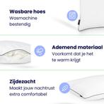 2dekans | Soulsnooze Luxe Hoofdkussens – Set van 2 – 80x80, Ophalen of Verzenden, Zo goed als nieuw, Wit