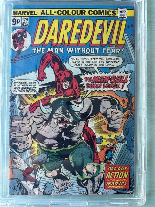 Daredevil #129 - British Edition - EGC 8.4 - Man-Bull in a, Boeken, Strips | Comics