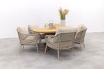 4SO Sardinia/Prado low dining tuinset 240x115 cm. (7-delig), Verzenden, Nieuw, Hout, Tuinset