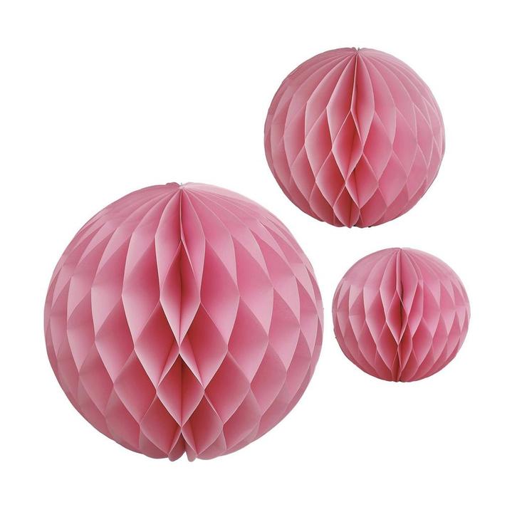 Roze Honeycomb 3st, Hobby en Vrije tijd, Feestartikelen, Nieuw, Verzenden