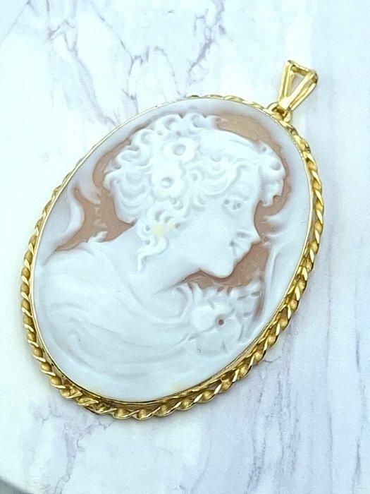 Carneool - Zilver, Verguld - Hanger - Cameo Oud-Rome, Antiek en Kunst, Curiosa en Brocante