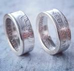 Handgemaakte ring uit zilveren gulden uit 1965