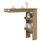 vidaXL Bartafel wandgemonteerd 102x45x103,5 cm bewerkt hout, Huis en Inrichting, Tafels | Eettafels, Verzenden, Nieuw