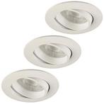 Set van 3 inbouwspots Costa wit + LED spots GU10 Lybardo | 4, Huis en Inrichting, Verzenden, Nieuw