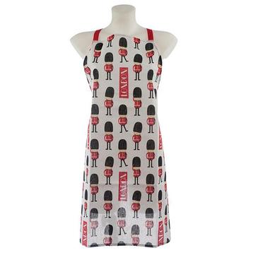 Keukenschort Londense Wachter Poly Katoen - Wit - 80x72cm (H beschikbaar voor biedingen