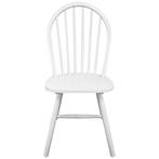 Eetkamerstoelen 2 st massief rubberwood wit ( Poef) ( Poef), Huis en Inrichting, Stoelen, Verzenden, Nieuw