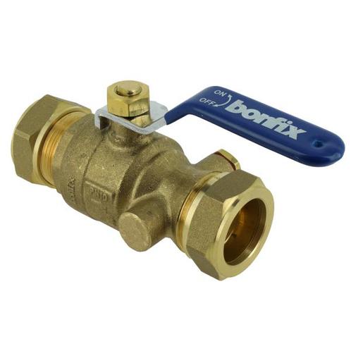 Bonfix knel-kogelstopkraan 28 x 28 mm - zonder, Doe-het-zelf en Verbouw, Sanitair, Ophalen of Verzenden