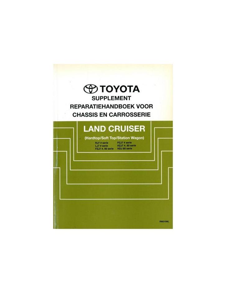 1992 TOYOTA LANDCRUISER CHASSIS & CAROSSERIE, Auto diversen, Handleidingen en Instructieboekjes