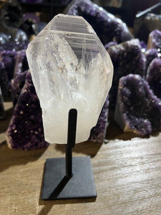 Rotskristal Kristalpunt - Hoogte: 21 cm - Breedte: 8 cm- 1.1, Verzamelen, Mineralen en Fossielen