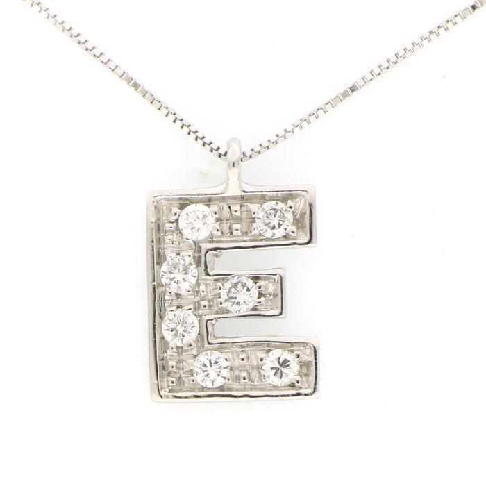 Zonder Minimumprijs - Ketting met hanger - 18 karaat Witgoud, Sieraden, Tassen en Uiterlijk, Antieke sieraden