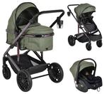 Moni All Road Dark Green 3-in-1 Combi Kinderwagen incl., Kinderen en Baby's, Kinderwagens en Combinaties, Verzenden, Nieuw