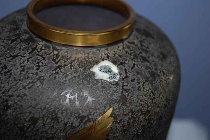 Füger und Taube - H. 23cm / D. 13cm - Vaas - Glas, Antiek en Kunst, Curiosa en Brocante