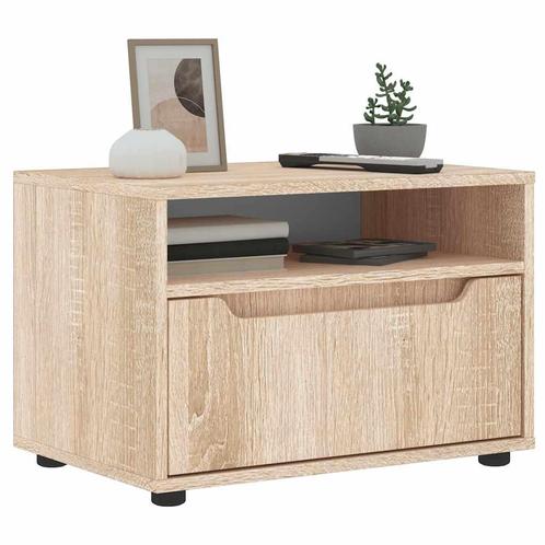 vidaXL Tv-meubel VISNES 60x40x38 cm bewerkt hout sonoma, Huis en Inrichting, Kasten | Televisiemeubels, Nieuw, Overige houtsoorten