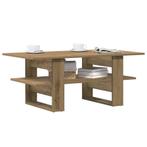 vidaXL Salontafel 102x55x42 cm bewerkt hout artisanaal, Huis en Inrichting, Tafels | Salontafels, Verzenden, Nieuw, Overige houtsoorten