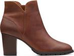 Clarks Verona Trish Dames Laarzen - mt 40 - Dark Tan Leather, Verzenden, Nieuw