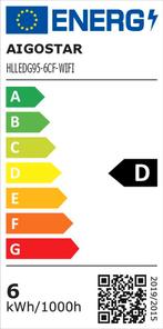 E27 LED lamp - Dimbaar - Filament lamp - 6W - 2 stuks - Aigo, Verzenden, Zo goed als nieuw