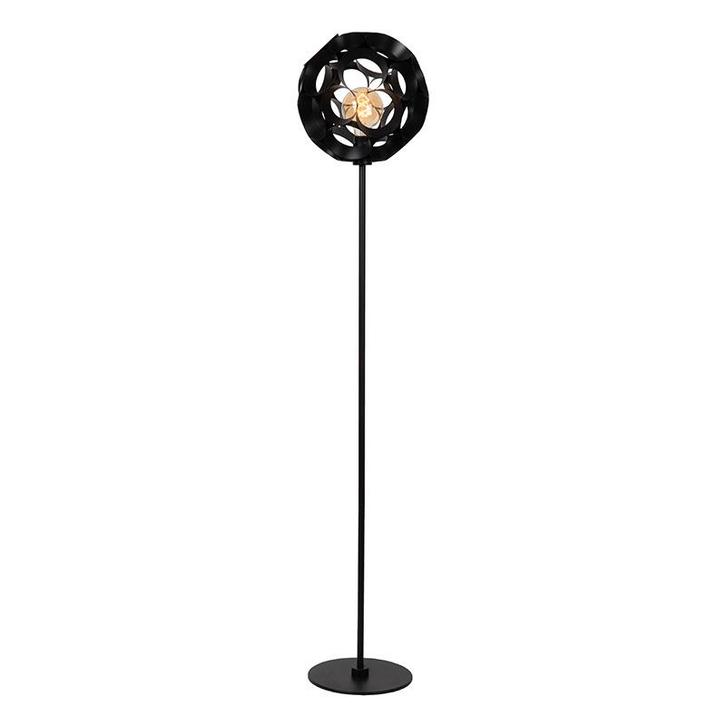 Zwarte vloerlamp modern, Hannelore, Huis en Inrichting, Lampen | Vloerlampen, Nieuw, Metaal, 150 tot 200 cm, Ophalen of Verzenden