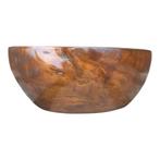 Wastafel | Wasbak | Ovaal | Teakhout | 30x25x12cm | Bruin, Verzenden, Nieuw, Wastafel