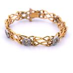 Armband - 18 karaat Geel goud - 1.20ct. tw. Diamant, Sieraden, Tassen en Uiterlijk, Armbanden, Nieuw