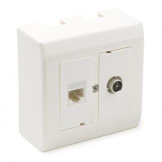 RJ45 wandcontactdoos | Technetix, Computers en Software, Pc- en Netwerkkabels, Nieuw, Verzenden