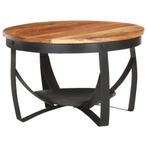 vidaXL Salontafel Ø 68x43 cm massief acaciahout, Huis en Inrichting, Tafels | Salontafels, Verzenden, Nieuw, Overige houtsoorten