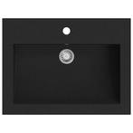 Zwarte Granieten Wasbak 60x45 - Retourdeal - 40% Korting!, Nieuw, Minder dan 100 cm, Wasbak of Wastafel, 25 tot 50 cm
