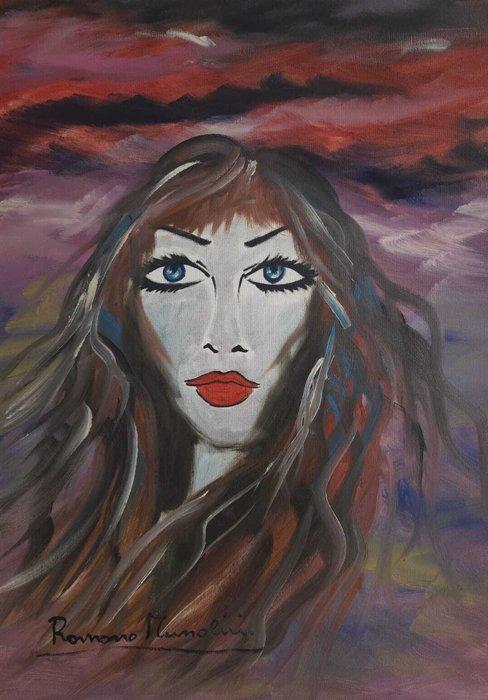 Romano Mussolini (1927-2006) - Ritratto, Antiek en Kunst, Kunst | Schilderijen | Klassiek