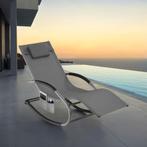 Ligstoel Taya, ergonomisch, schommelfunctie - grijs, Set van, Tuin en Terras, Tuinsets en Loungesets, Verzenden, Nieuw