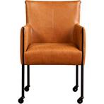 Leren eetkamerstoel More - Vintage Cognac (cognac) - Poten, Huis en Inrichting, Stoelen, Overige kleuren, Leren eetkamerstoel More - Vintage Cognac (cognac) - Poten staal rond zwart past perfect in uw interieur als u woonstijl: Bohemian, Industrieel, Modern, Scandinavisch is.