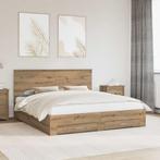 vidaXL Bedframe met hoofdeinde Artisan Eiken 180 x 200 cm, Verzenden, Nieuw, Bruin, Hout