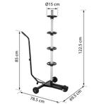 Velgboom mobiel zwart aluminium tot 225mm bandbreedte, Verzenden, Nieuw
