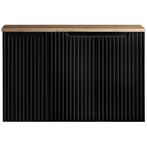 Wastafelonderkast Newport 90x60x40 cm zwart en eikenkleurig, Huis en Inrichting, Verzenden, Nieuw