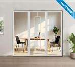 Enkele stalen taatsdeur met glaspaneel Wit 5 Vlaks Helder gl, Doe-het-zelf en Verbouw, Deuren en Horren, Nieuw, Metaal, Overige typen