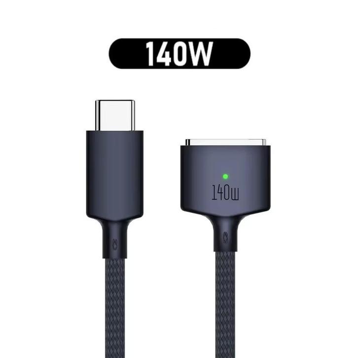 USB-C naar MagSafe 3 Oplaadkabel – 2m – Midnight Blue, Computers en Software, Laptop-opladers, Nieuw, Ophalen of Verzenden