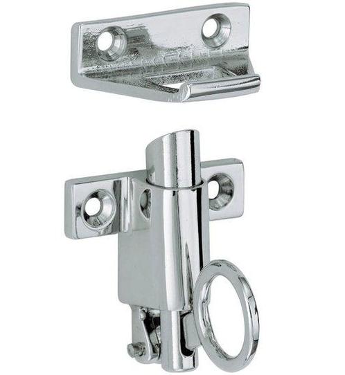 Raamknip Elegant met sluitplaat glans chroom, Doe-het-zelf en Verbouw, Hang- en Sluitwerk, Nieuw, Ophalen of Verzenden