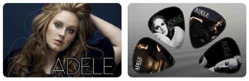 Adele Pikcard met 4 plectrums officiële merchandise, Verzamelen, Muziek, Artiesten en Beroemdheden, Instrument of Toebehoren, Nieuw
