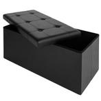 Monzana Zitbank - 80cm met opslagruimte Zwart (Interieur), Verzenden, Nieuw