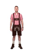 Trachtenhosen mit Aufdruck, braun, Verzenden, Nieuw